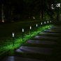 New 12PCS Outdoor Solar Power LED Garden Landscape Lights Stainless Steel White