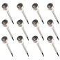 New 12PCS Outdoor Solar Power LED Garden Landscape Lights Stainless Steel White