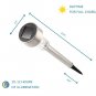 New 12PCS Outdoor Solar Power LED Garden Landscape Lights Stainless Steel White