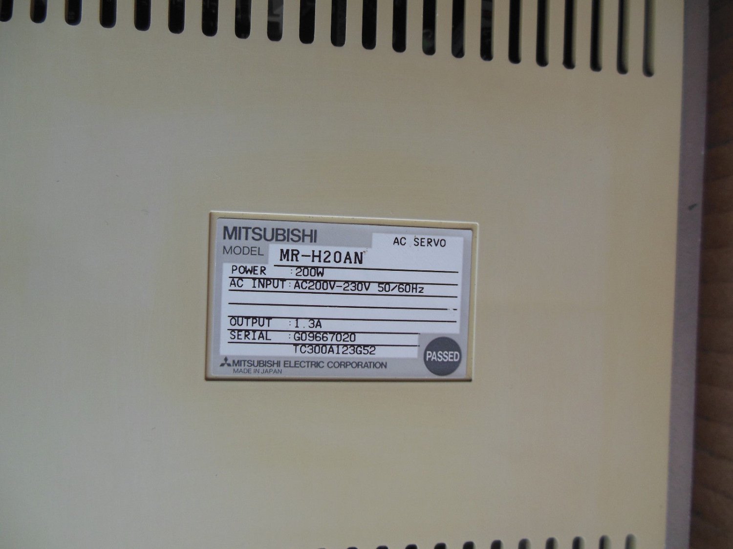 Mitsubishi Servo Drive MR-H20AN USED EXPEDITED SHIPPING MRH20AN