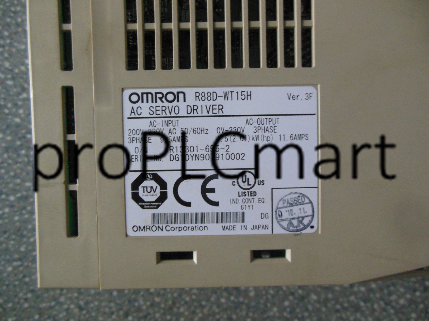 OMRON Servo Drive R88D-WT15H USED EXPEDITED SHIPPING  R88DWT15H