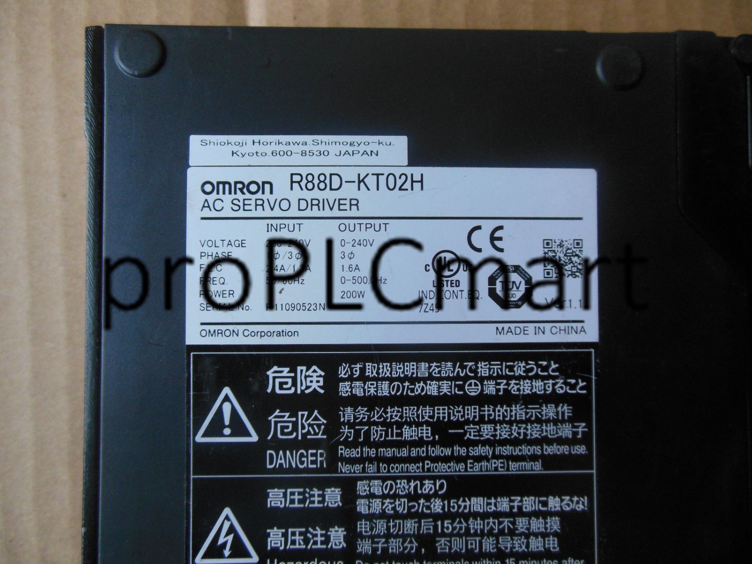 OMRON Servo Drive R88D-KT02H USED EXPEDITED SHIPPING R88DKT02H