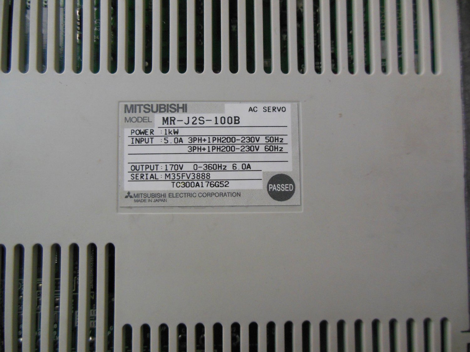 Mitsubishi Servo Drive MR-J2S-100B MRJ2S100B EXPEDITED SHIPPING USED