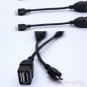 2X USB 2.0 A Female to Micro B Male Converter OTG Adapter Cable for Smart Phone