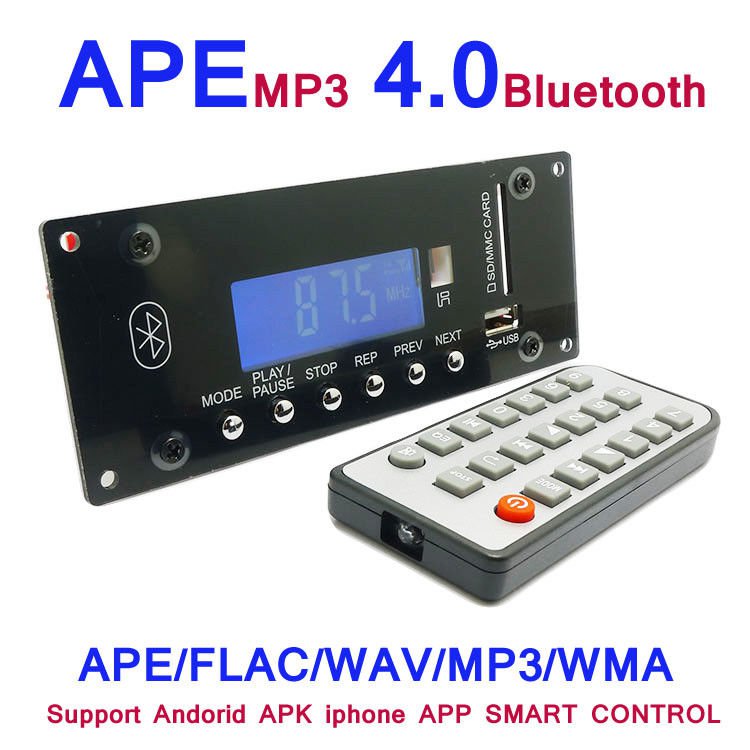 Wireless MP3 Decoding Board 4.0 Bluetooth Receiver Module Radio Remote Decoding