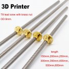 3D Printer 8mm Lead Screw Rod Z Axis Linear Rail Bar Shaft 300/400/500mm+Nut T8