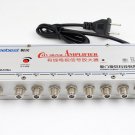 AC 220V EU PLUG 8 way 20db CATV VCR TV Antenna Signal Amplifier Booster Splitter