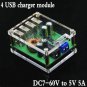 4 USB DC charger module step down module with case for phone car