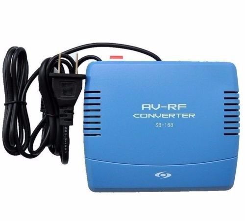 AC 220V EU plug AV To RF Modulator TV Switch Audio Video RCA Ant Input