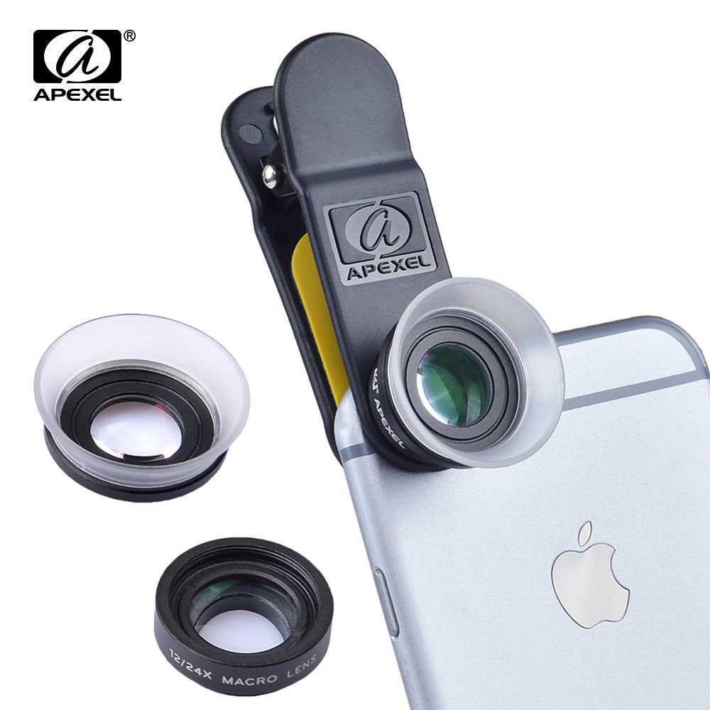 2 in 1 Macro Lens Kit for Smart Phone/ipad/Tablet PC ,12X+24X Macro lens