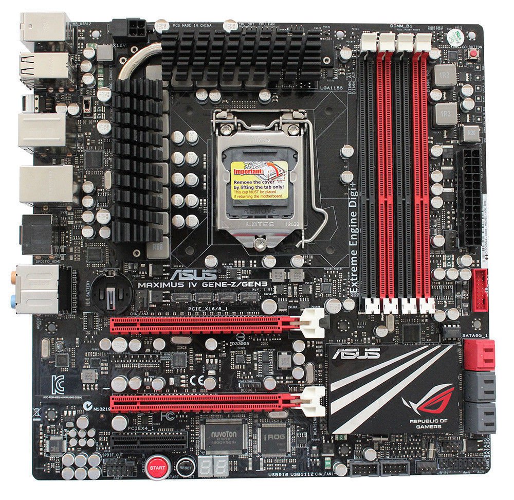 For Asus Maximus IV GENE-Z/GEN3 REV.1.01 Motherboard Intel Z68 LGA1155 DDR3 -c