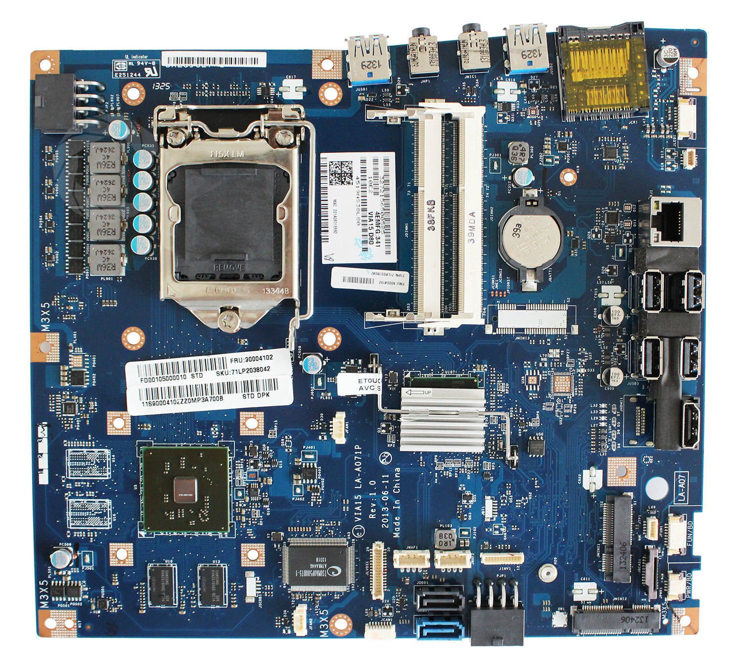For Lenovo IdeaCentre B550 AII-IN-One VIA15 LA-A071P 90004102 DDR3 Motherboard-c