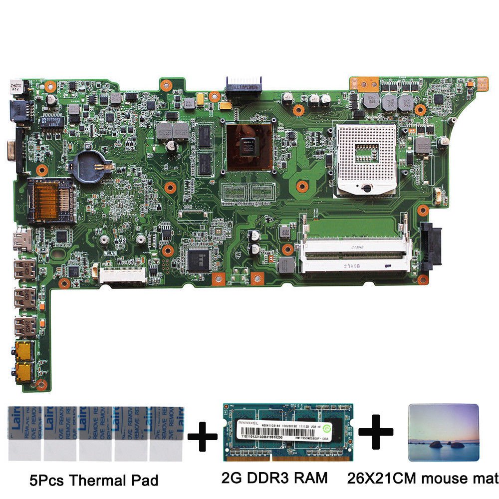 For ASUS K73E X73E K73SD Laptop Motherboard HM65 GM REV 2.3 with gifts mainboard