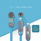 2 in 1 Micro USB Cable Charging Cable for iPhone/Samsung/Huawei Charging Cable-c