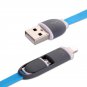 2 in 1 Micro USB Cable Charging Cable for iPhone/Samsung/Huawei Charging Cable-c