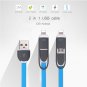2 in 1 Micro USB Cable Charging Cable for iPhone/Samsung/Huawei Charging Cable-c