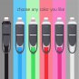 2 in 1 Micro USB Cable Charging Cable for iPhone/Samsung/Huawei Charging Cable-c