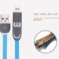 2 in 1 Micro USB Cable Charging Cable for iPhone/Samsung/Huawei Charging Cable-c
