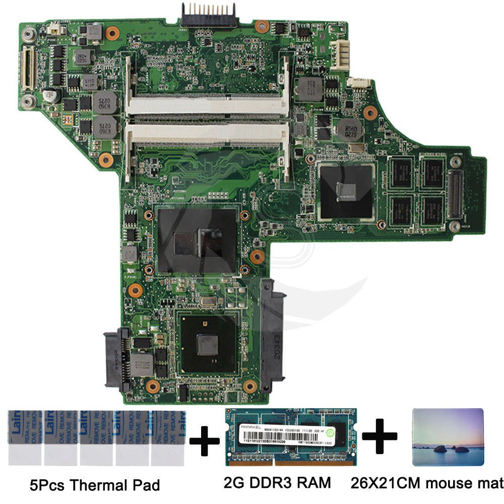 For Asus U45JC REV.2.0 Motherboard i3 Cpu with thermal Pad and mouse mat 2GB RAM