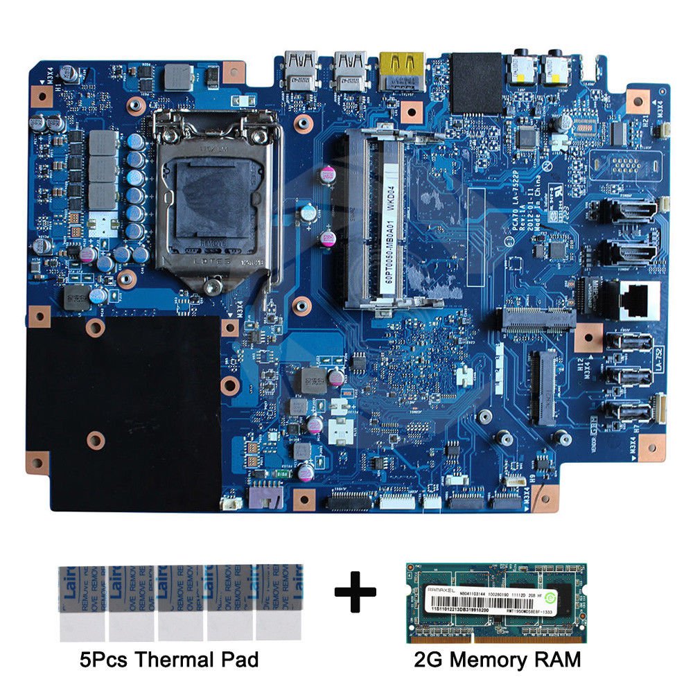 For Asus ET2410I Motherboard PCA70 LA-7522P with thermal Pad and 2GB DDR3 RAM