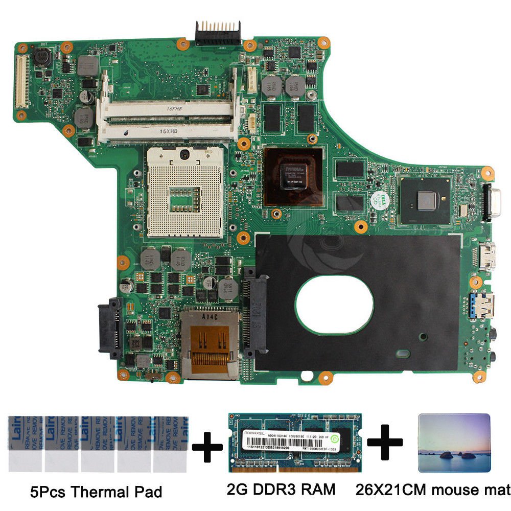 For Asus N82JV REV.2.0 motherboard HM55 with thermal Pad and mouse mat