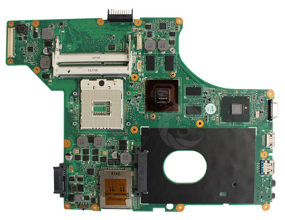 For Asus N82JV REV 2.0 Laptop Motherboard HM55 60-NYXMB1000-D1H / D07 Mainboard