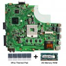For Asus K43L REV.4.1 motherboard HM65 with thermal Pad and 2GB DDR3 memory RAM
