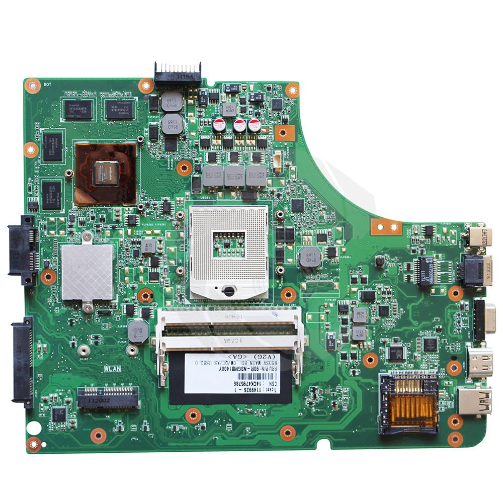 For Asus laptop K53SV rev.3.0 Intel motherboard GT540M VRAM 2GB HM65 DDR3