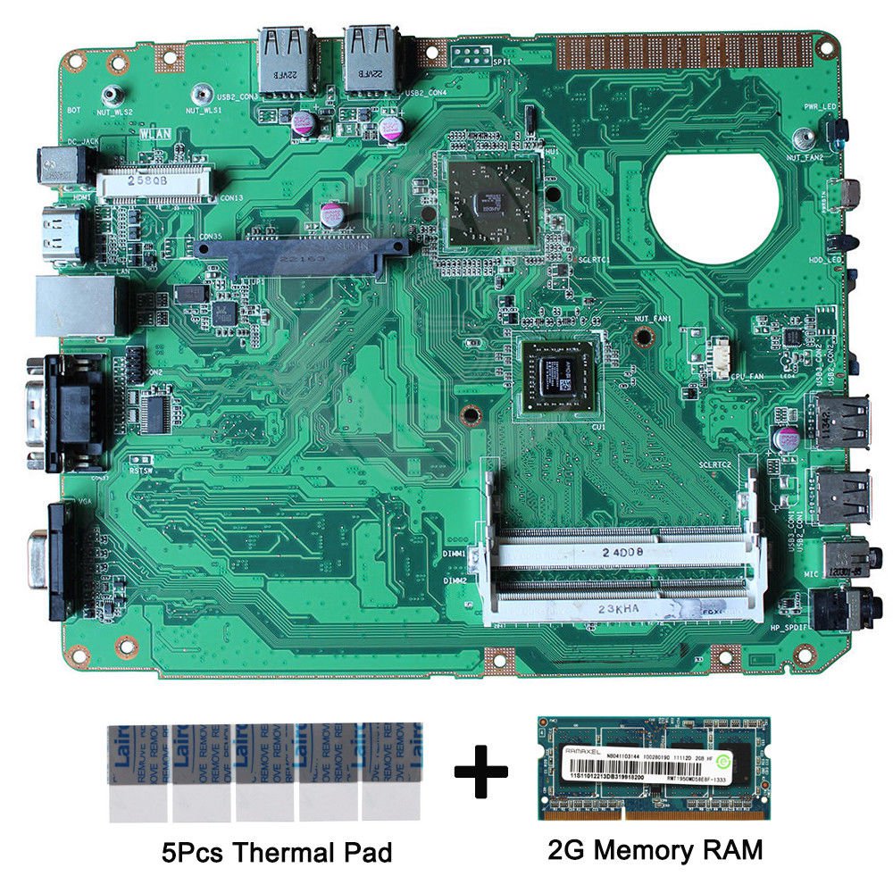 For Asus EB1021 REV.1.02G motherboard AMD C-60 with thermal Pad and 2GB DDR3 RAM