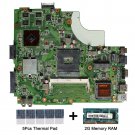 For Asus K43LY REV.2.0 motherboard HM65 with thermal Pad and 2GB DDR3 memory RAM