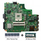 For Asus K43SD REV 4.1 motherboard HM65 with thermal Pad and 2GB DDR3 memory RAM