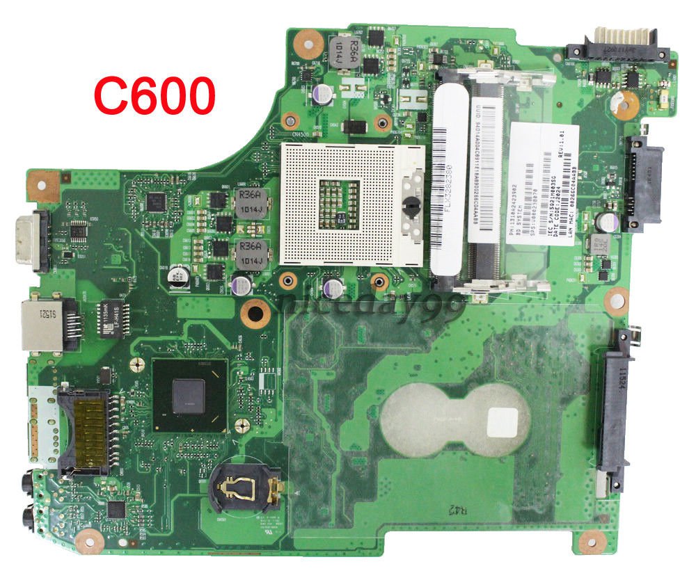 Toshiba Satellite C600 Intel Motherboard V000238070 6050A2423901-MB-A02 HM65 WH