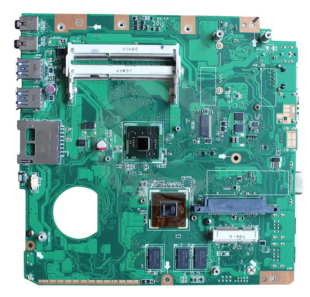For Asus Eeebox EB1503 motherboard with Atom D2550 Cpu 60-PE2ICMB2000-A08 WH