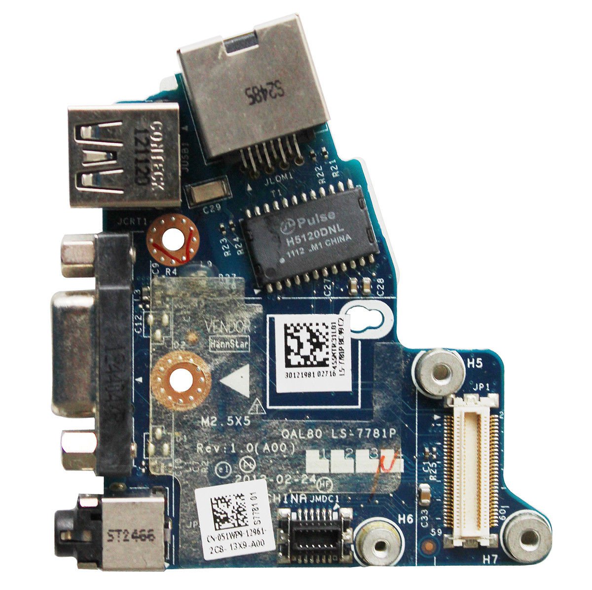 For Dell Latitude E6430 P25G QAL80 LS-7781P board with Audio USB Ethernet VGA WH
