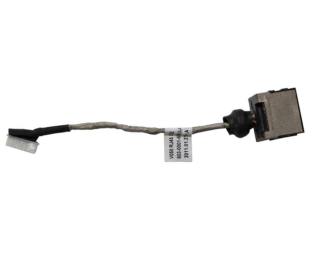 New SONY VPCCA Vaio V050 RJ45 CABLE POWER JACK SOCKET cable 603-0001-6829_A WH