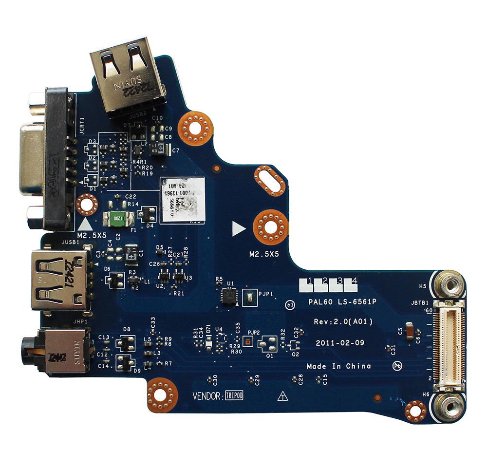 For Dell Latitude E6520 VGA USB Audio Board PAL60 LS-6561P REV:2.0 P/N: V7001 WH