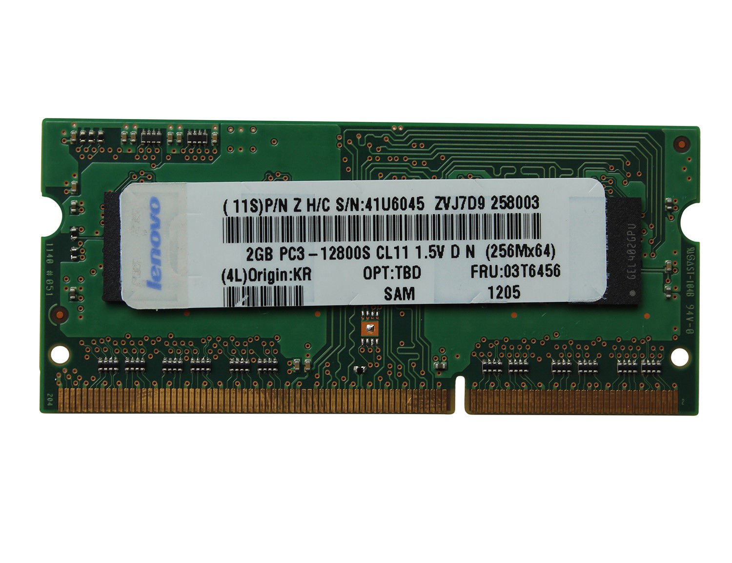 2GB Samsung DDR3 laptop Memory 03T6456 M471B5573DH0-CK0 1Rx8 PC3-12800S 204pin