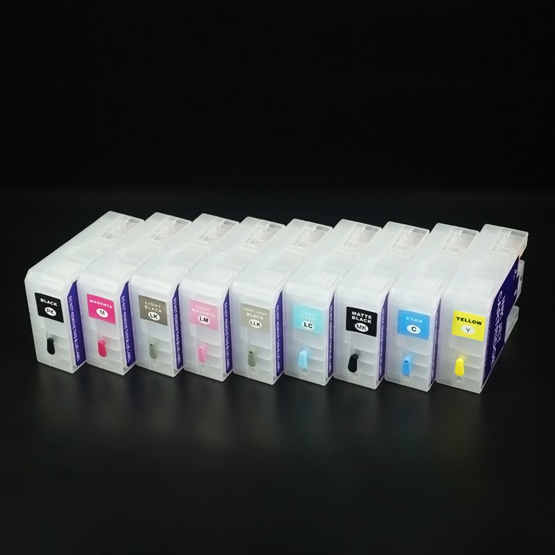 T8501-T8509 Refillable Ink Cartridge with Reset Chip for Epson SureColor P800 80ml