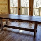 Walnut slab live edge dining table
