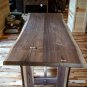 Walnut slab live edge dining table