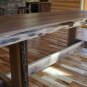 Walnut slab live edge dining table