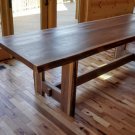 Walnut slab live edge dining table