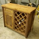 Wormy Chestnut/Walnut Wine Cabinet/reclaimed table