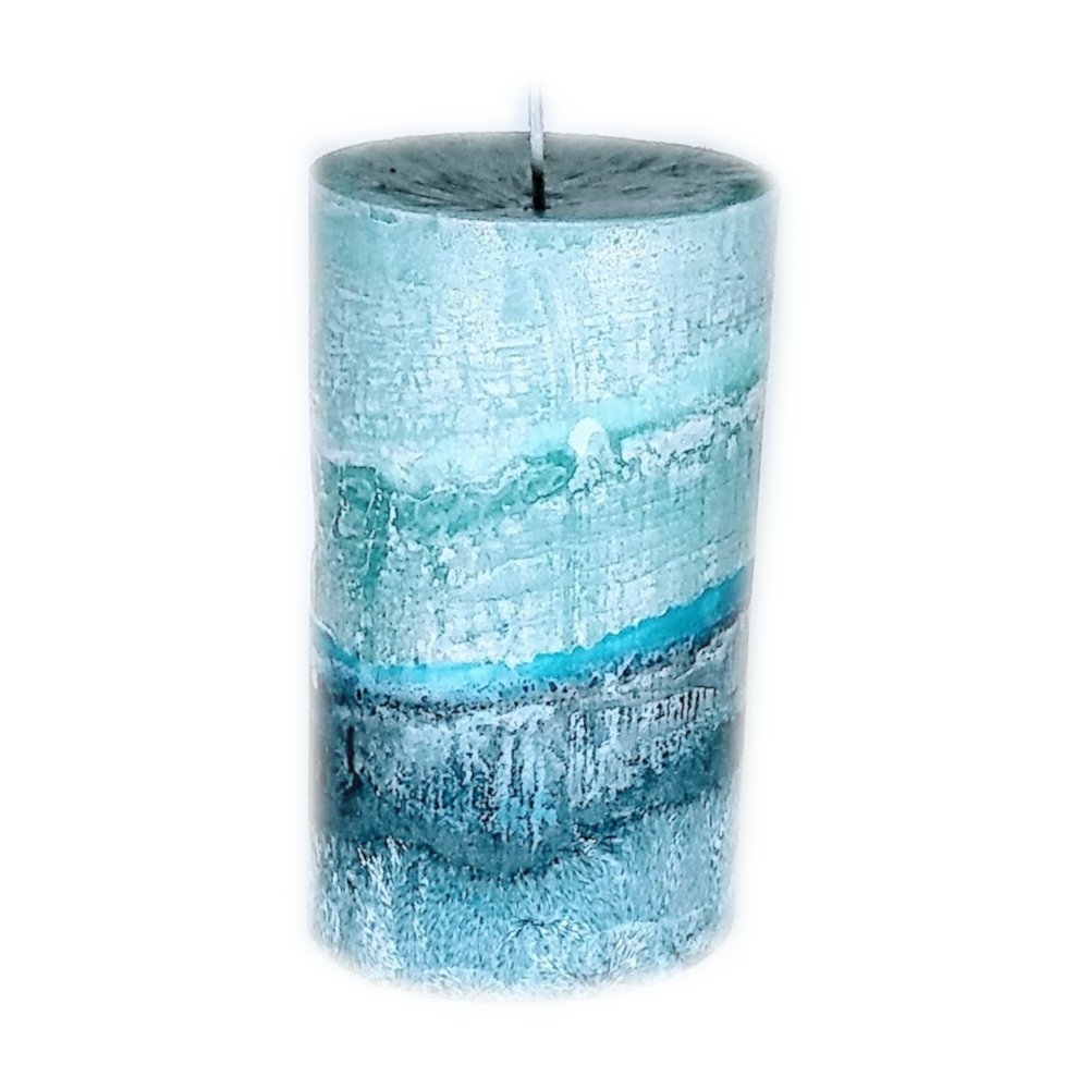 Ocean Waves Pillar Candle