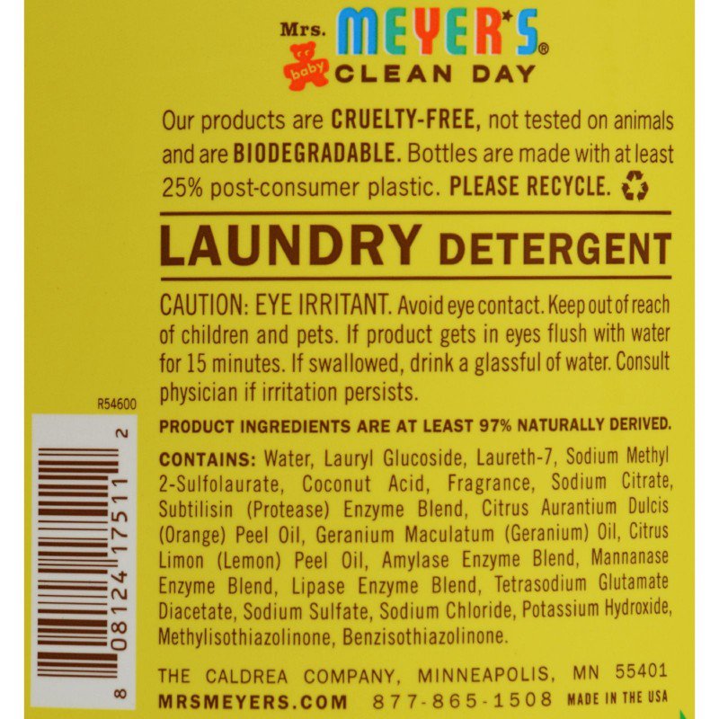 Mrs. Meyer's 2X Laundry Detergent Baby Blossom 64 oz