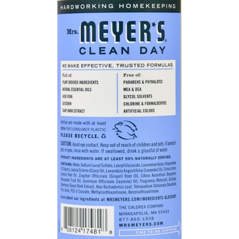 Mrs. Meyer's Liquid Dish Soap Bluebell 16 oz