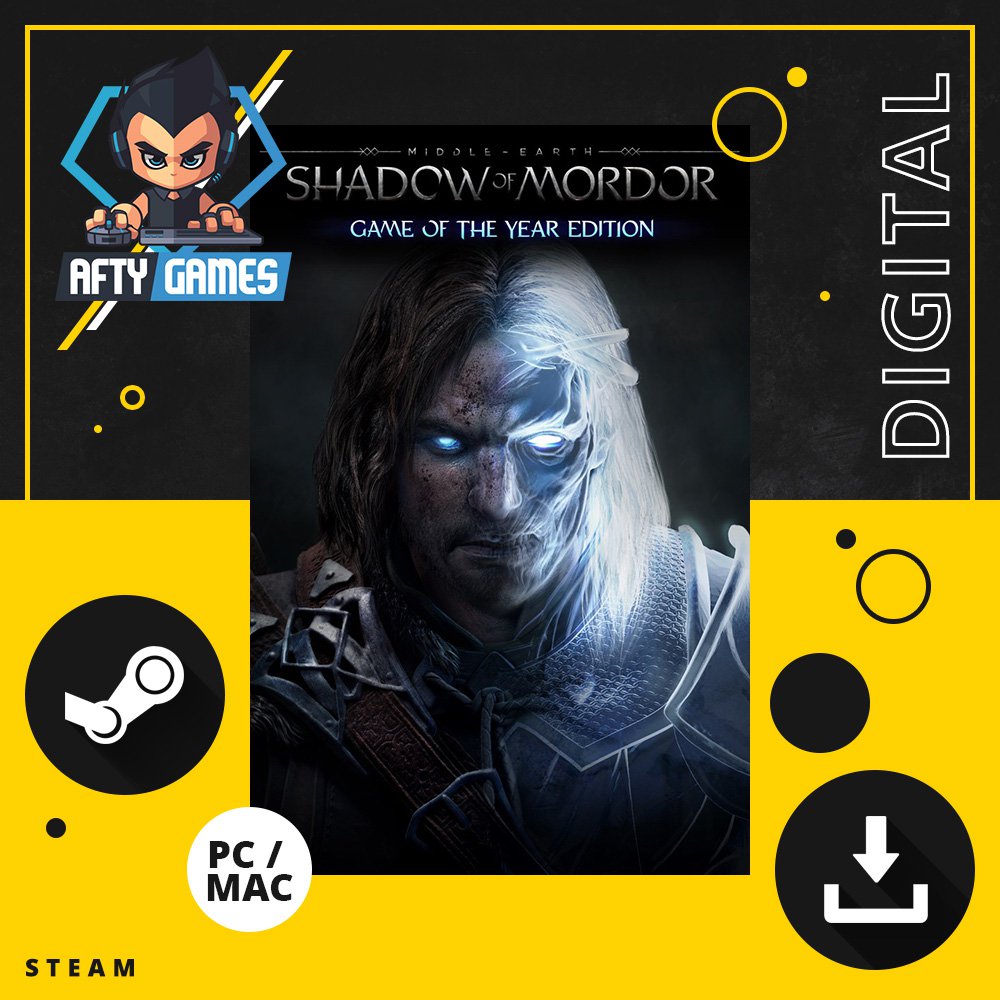 middle earth shadow of mordor goty dlc on disc