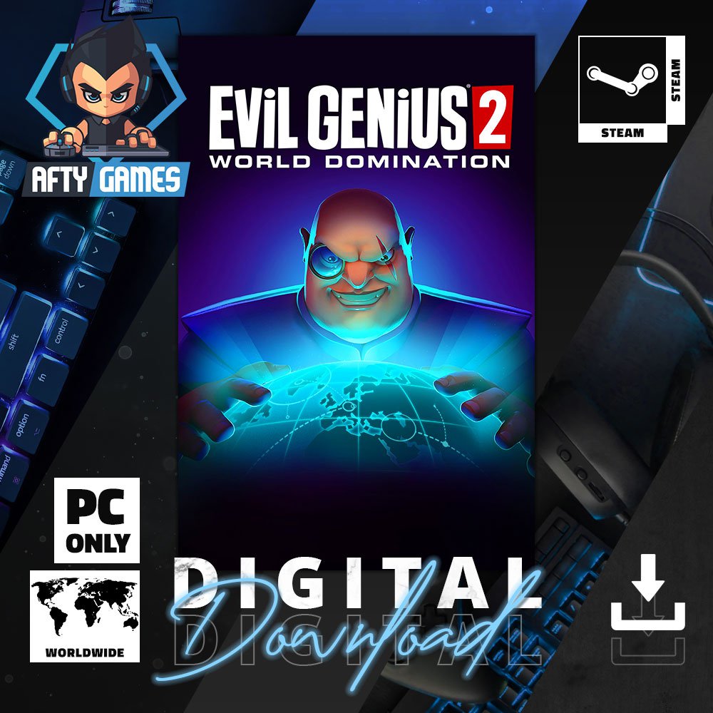 Evil Genius 2 World Domination - PC Game - Steam Download Code - Global CD Key