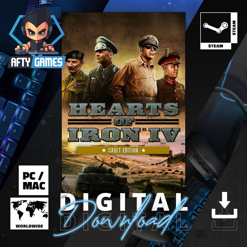 Hearts of Iron IV 4 Cadet Edition - PC & Mac Game - Steam Download Code ...