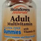 Sundown Naturals Adult Mulitivitamin with D3 Gluten Free Gummies Exp 11/16
